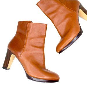 NWOT Nine West Protégé Cognac Booties